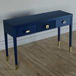 Дизайнерский Письменный стол Elsa Dreams Blue с тремя ящиками варинант исполнения - 3 | Loft Concept в Ульяновске