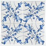 Плитка с узором 2 кота 2 пистолета варинант исполнения - 2 | Loft Concept в Ульяновске