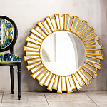 Зеркало круглое с лучами из зеркальных фацетов Golden Facet варинант исполнения - 2 | Loft Concept в Ульяновске