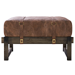 Пуф Duncan винтажная коричневая кожа  варинант исполнения - 1 | Loft Concept в Ульяновске