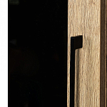 Шкаф-витрина в стиле лофт с чёрной стеклянной дверью Urban Style Space варинант исполнения - 5 | Loft Concept в Ульяновске