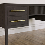 Большой Рабочий стол Primo с 5 выдвижными ящиками Темный орех варинант исполнения - 4 | Loft Concept в Ульяновске