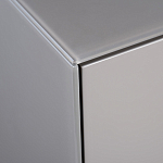 Тумба под телевизор со стеклянной столешницей и с выдвижными ящиками Minimalist Accent варинант исполнения - 4 | Loft Concept в Ульяновске