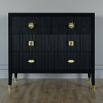 Бельевой Комод с 4 ящиками Elsa Dreams Black варинант исполнения - 4 | Loft Concept в Ульяновске