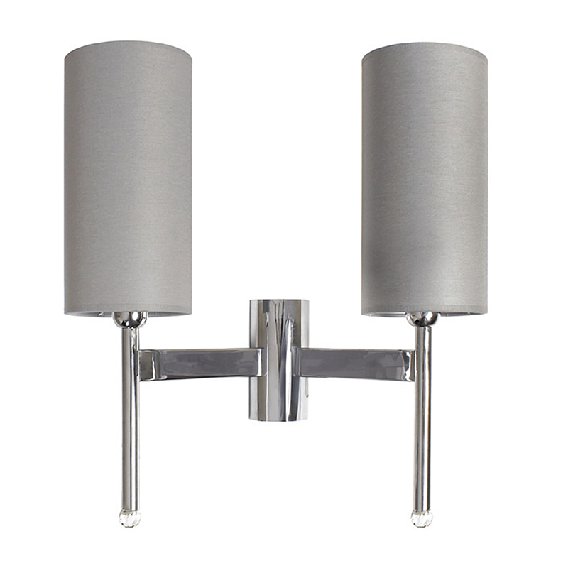 Бра с 2-мя серыми цилиндрическими абажурами Natural Concepts Серый в Ульяновске | Loft Concept 