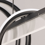 Люстра линейная черного цвета с волнообразным металлическим элементом Luke Lampco Tracer Lamp варинант исполнения - 9 | Loft Concept в Ульяновске