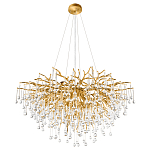 Люстра подвесная с прозрачными стеклянными подвесками в форме капель Диаметр 100 см Droplet Chandelier варинант исполнения - 4 | Loft Concept в Ульяновске