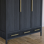 Большой Шкаф Primo Черный дуб с 3 дверьми и 3 выдвижными ящиками варинант исполнения - 3 | Loft Concept в Ульяновске