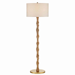 Торшер с цилиндрическим тканевым абажуром на каркасе волнистой формы Rotation варинант исполнения - 1 | Loft Concept в Ульяновске