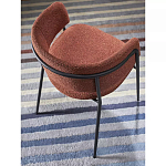 Стул полукруглый мягкий с буклированной обивкой Chair with Boucle Upholstery варинант исполнения - 5 | Loft Concept в Ульяновске