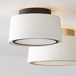 Потолочный светильник с круглым хлопковым абажуром Frosted Diffuser варинант исполнения - 2 | Loft Concept в Ульяновске