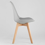 Стул с основой из пластика и мягким сиденьем Arvika Grey варинант исполнения - 3 | Loft Concept в Ульяновске