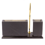 Настольный письменный набор из мрамора с часами и ручкой Marble Accessory варинант исполнения - 3 | Loft Concept в Ульяновске