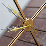 Часы настенные зеркальные с золотым металлическим циферблатом Mirror Tower Clock варинант исполнения - 3 | Loft Concept в Ульяновске