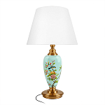 Настольная лампа голубая с изображением птиц Slip Away варинант исполнения - 1 | Loft Concept в Ульяновске