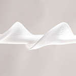 Люстра горизонтальная с волнистым белым плафоном Golden Swirl варинант исполнения - 5 | Loft Concept в Ульяновске