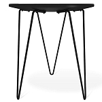 Стол журнальный с круглой столешницей из стекла Gold and Black Marble варинант исполнения - 4 | Loft Concept в Ульяновске