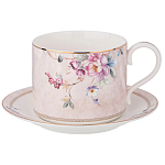 Чайный набор из фарфора с цветочным принтом на 6 персон 12 предметов Flower Porcelain Collection варинант исполнения - 1 | Loft Concept в Ульяновске