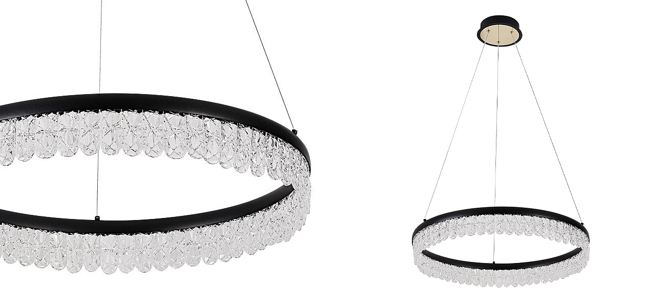 Круглая светодиодная люстра Pettico Black Круглая светодиодная люстра Pettico Black - Loft-Concept в Ульяновске