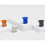 Matis журнальный столик красный из металла и кожи варинант исполнения - 2 | Loft Concept в Ульяновске