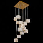 Люстра подвесная с квадратными плафонами из натурального камня Glowing Spheres варинант исполнения - 3 | Loft Concept в Ульяновске