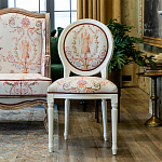 Стул из массива бука бежевый с растительным орнаментом Raffael Angel Beige Chair варинант исполнения - 6 | Loft Concept в Ульяновске