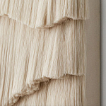 Светло-Бежевое Панно из нитей White Landscape Wall Hanging варинант исполнения - 3 | Loft Concept в Ульяновске