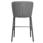 Стул барный серый с широкой закругленной спинкой Bar Chair Gray варинант исполнения - 4 | Loft Concept в Ульяновске