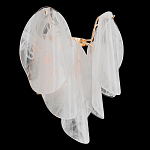 Бра из полупрозрачных овальных лепестков из стекла с металлическим основанием золотого цвета Nazaire Glass Lighting варинант исполнения - 1 | Loft Concept в Ульяновске