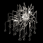 Бра с лучеобразным основанием и подвесками из прозрачного стекла в виде длинных капель Droplet Chandelier варинант исполнения - 12 | Loft Concept в Ульяновске