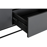 ТВ-тумба цвета графит с  2-мя дверцами и ящиком Strict Lines варинант исполнения - 4 | Loft Concept в Ульяновске