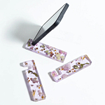 Подставка для телефона из эпоксидной смолы с цветами розовая Epoxy Flowers Phone Stand Pink варинант исполнения - 3 | Loft Concept в Ульяновске