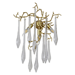 Бра с декором в виде ветвей и стеклянных подвесок в форме капель Droplet Chandelier варинант исполнения - 1 | Loft Concept в Ульяновске