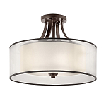 Потолочный светильник с двойным цилиндрическим плафоном из белого стекла и прозрачной органзы Kichler варинант исполнения - 17 | Loft Concept в Ульяновске