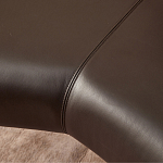 Кушетка с деревянным каркасом и сиденьем из коричневой натуральной кожи Moon Walnut Furniture варинант исполнения - 2 | Loft Concept в Ульяновске