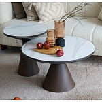 Столик журнальный круглый на конусовидном металлическом основании Sustainability варинант исполнения - 2 | Loft Concept в Ульяновске