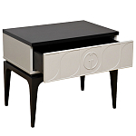 Тумбочка прикроватная с ящиком черно-серого цвета Noble Nightstand варинант исполнения - 2 | Loft Concept в Ульяновске