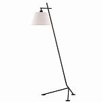 Торшер с черным наклонным корпусом и конусовидным абажуром Black Tripod варинант исполнения - 4 | Loft Concept в Ульяновске