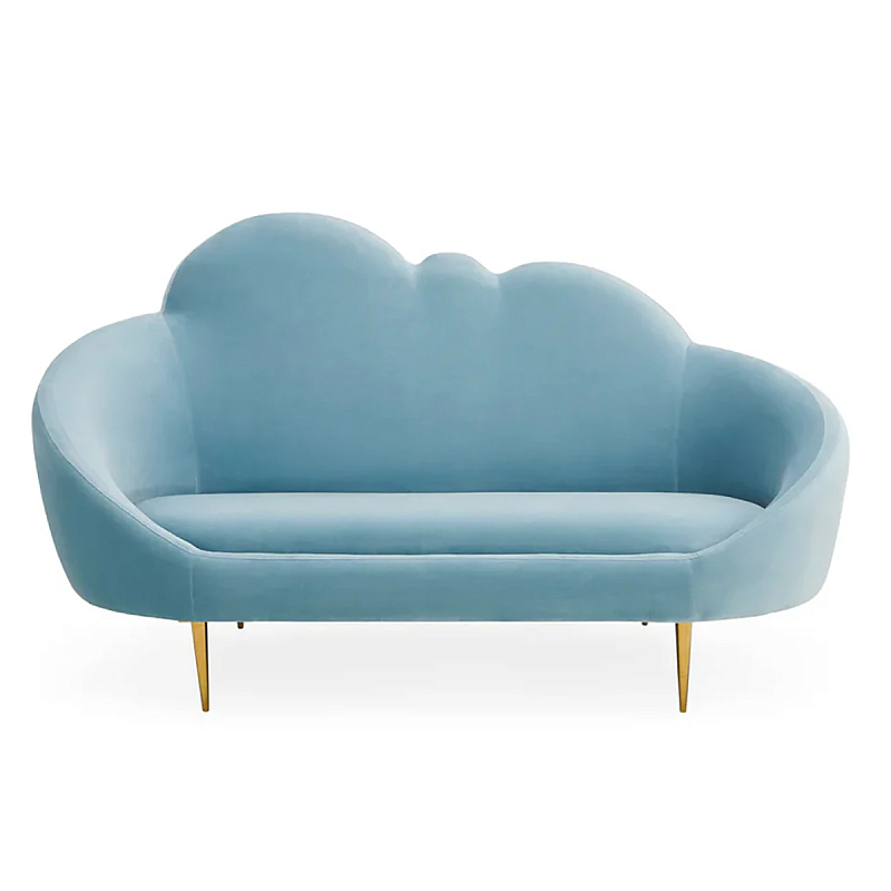 Уникальный детский диван Soft Cloud двухместный Голубой Золотой Уникальный детский диван Soft Cloud двухместный Голубой Золотой в Ульяновске | Loft Concept
