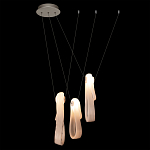 Подвесной светильник белого цвета с 3-мя изогнутыми плафонами Flow Loop варинант исполнения - 3 | Loft Concept в Ульяновске