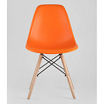 Пластиковый стул на ножках из массива бука Eames Orange варинант исполнения - 4 | Loft Concept в Ульяновске