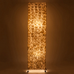 Торшер из перламутра на металлическом каркасе Indonesian Tower 3 варинант исполнения - 4 | Loft Concept в Ульяновске