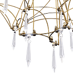 Потолочный светильник с тонкой металлической конструкцией цвета золото Quasar варинант исполнения - 4 | Loft Concept в Ульяновске