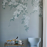 Обои ручная роспись Jasmine Standard colourway on Wood Ash slub silk варинант исполнения - 2 | Loft Concept в Ульяновске