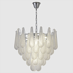 Люстра с подвесками из рифленного стекла в форме капель Textured Glass Chandelier варинант исполнения - 1 | Loft Concept в Ульяновске