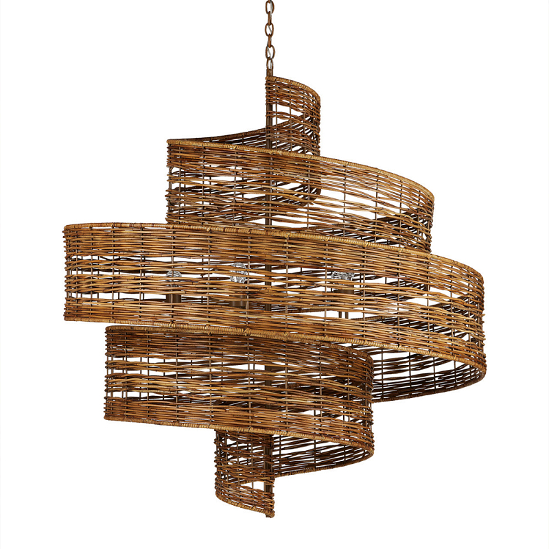 Люстра фактурная в виде спирали Enveloping Art Коричневый в Ульяновске | Loft Concept 