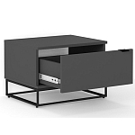 Тумба прикроватная цвета графит с ящиками Strict Lines варинант исполнения - 3 | Loft Concept в Ульяновске