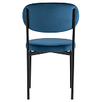 Стул с круглым сиденьем на металлическом основании ALFIE CHAIR Blue варинант исполнения - 3 | Loft Concept в Ульяновске