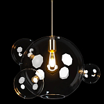 Подвесной светильник со стеклянными плафоном в виде шара и золотыми деталями & Coombes варинант исполнения - 3 | Loft Concept в Ульяновске