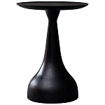 Приставной круглый столик из массива акации Veras Black Side Table варинант исполнения - 1 | Loft Concept в Ульяновске